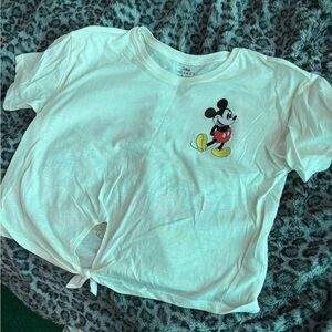 Mickey Mouse White Women T-Shirt